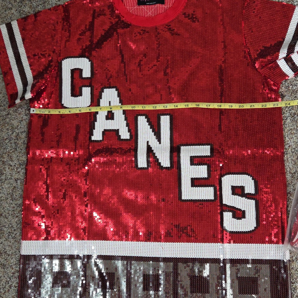 Carolina Hurricanes Sequin Jersey NWT